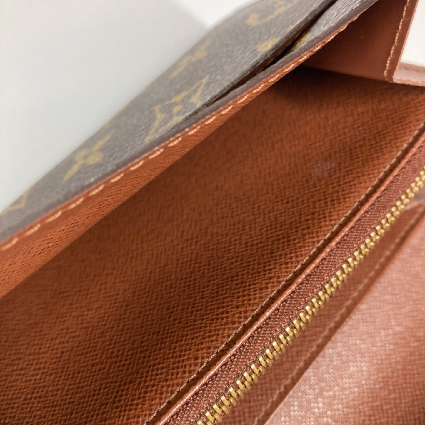Louis Vuitton M61726 Monogram Porte Monnaie Credit Flap Long Wallet In Canvas