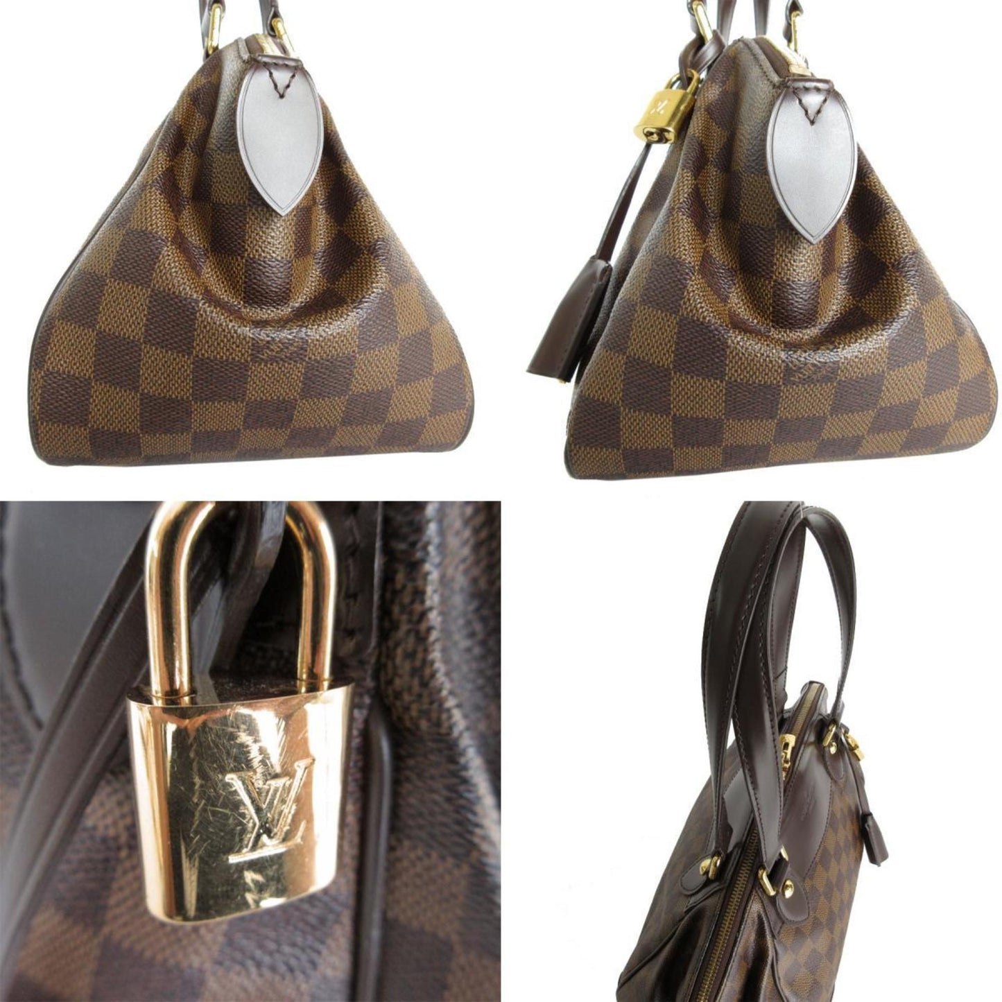 Louis Vuitton Louis Vuitton Handbag Damier Verona Pm Canvas Brown Gold