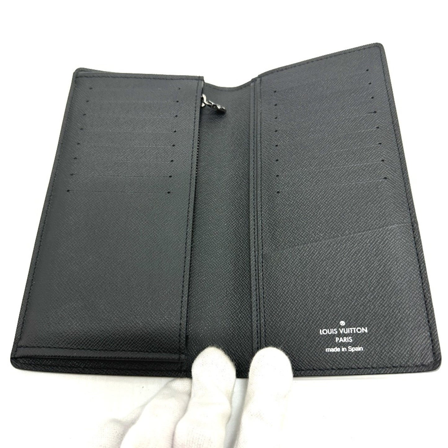 Louis Vuitton M61697 Portefeuille Brazza Bi-Fold Wallet Long Monogram Eclipse Canvas