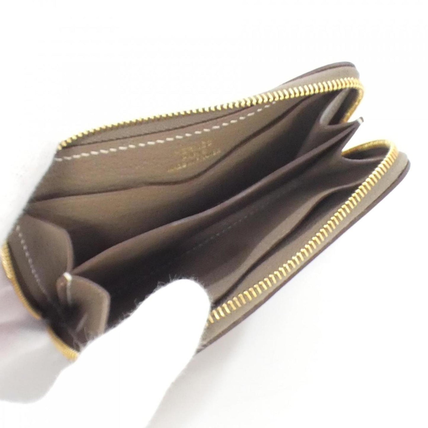 Hermes Herms Zip En Go Chaine D'Ancre 084208Cc Business Card Case