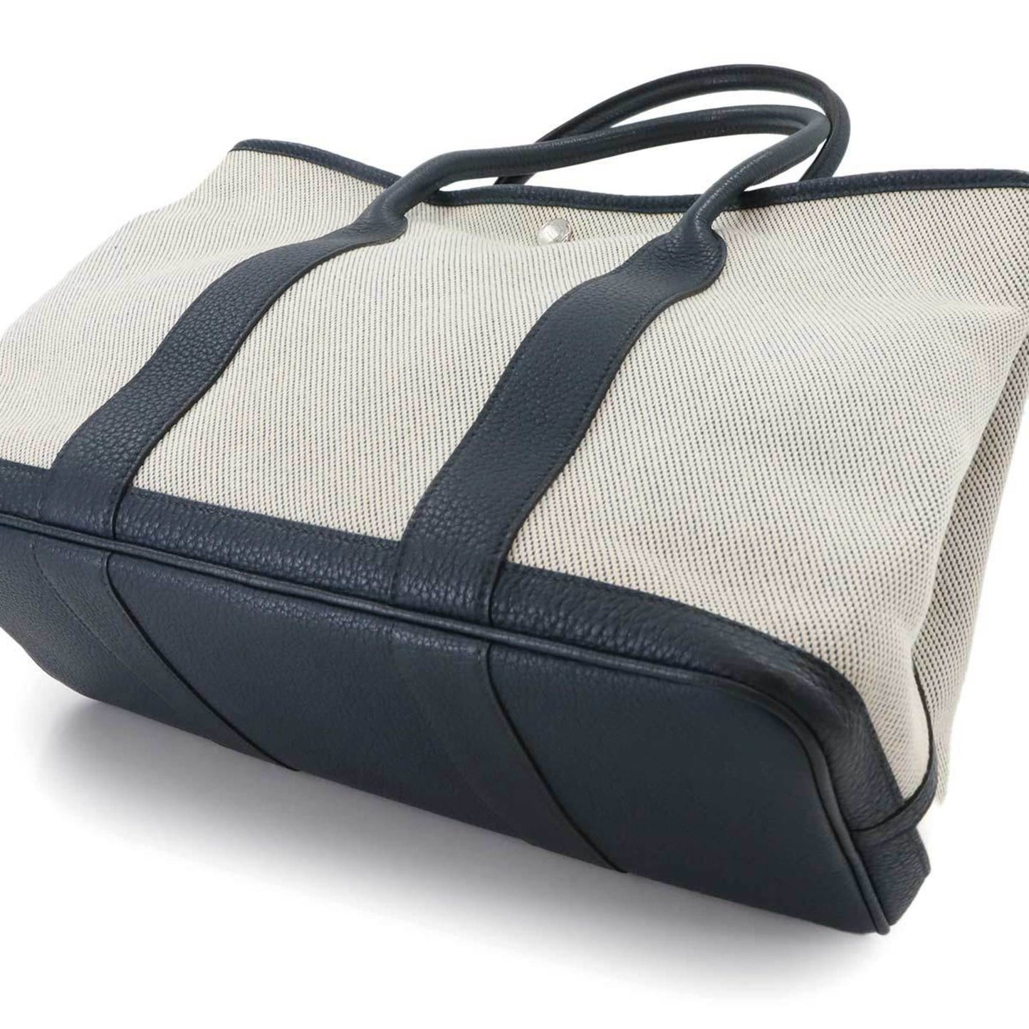 Hermes Herms Garden 36 Pm Twill Ash Vache Country Ecru Bleu De Plus T Stamp Party Verso