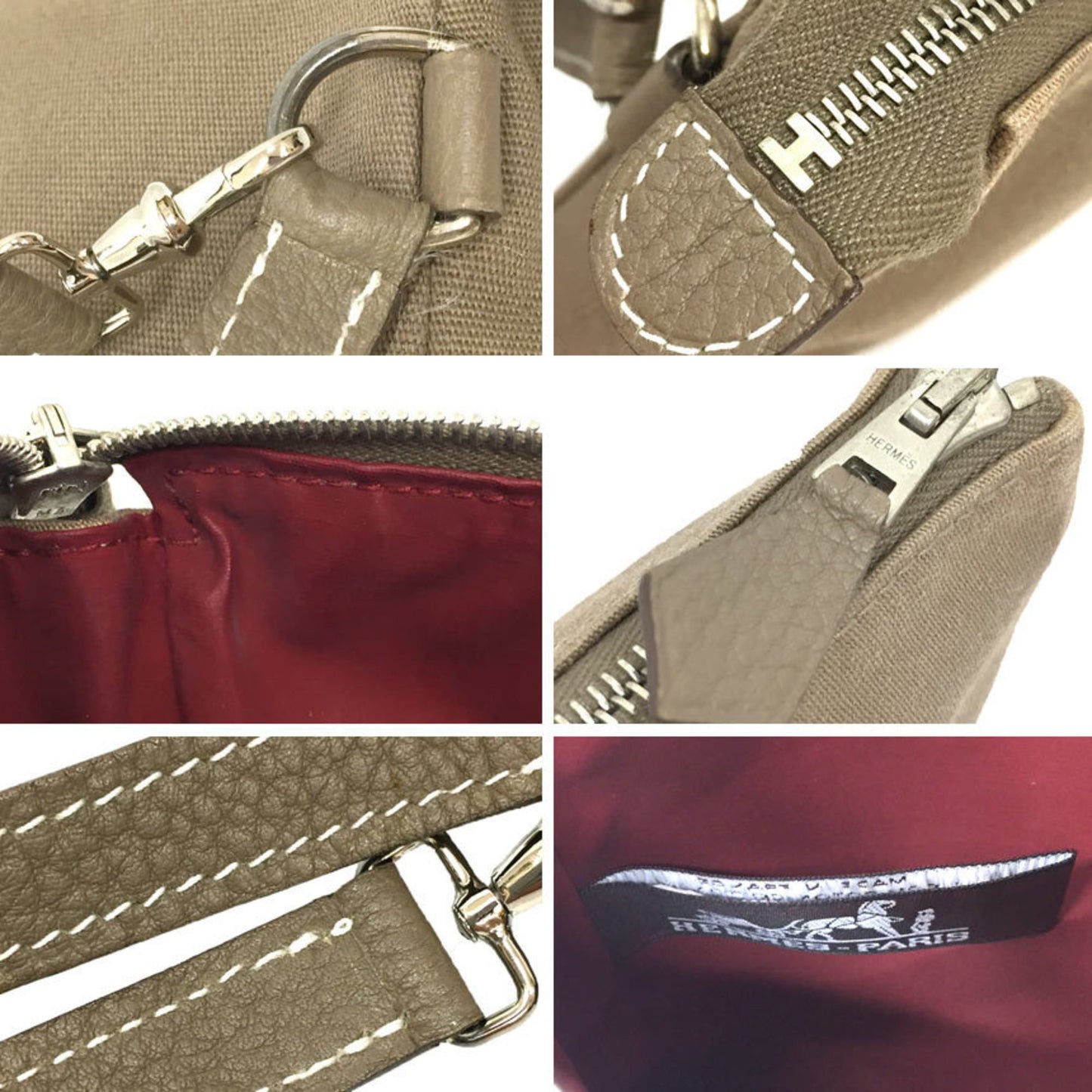 Hermes Hermes Pouch Wristlet Canvas