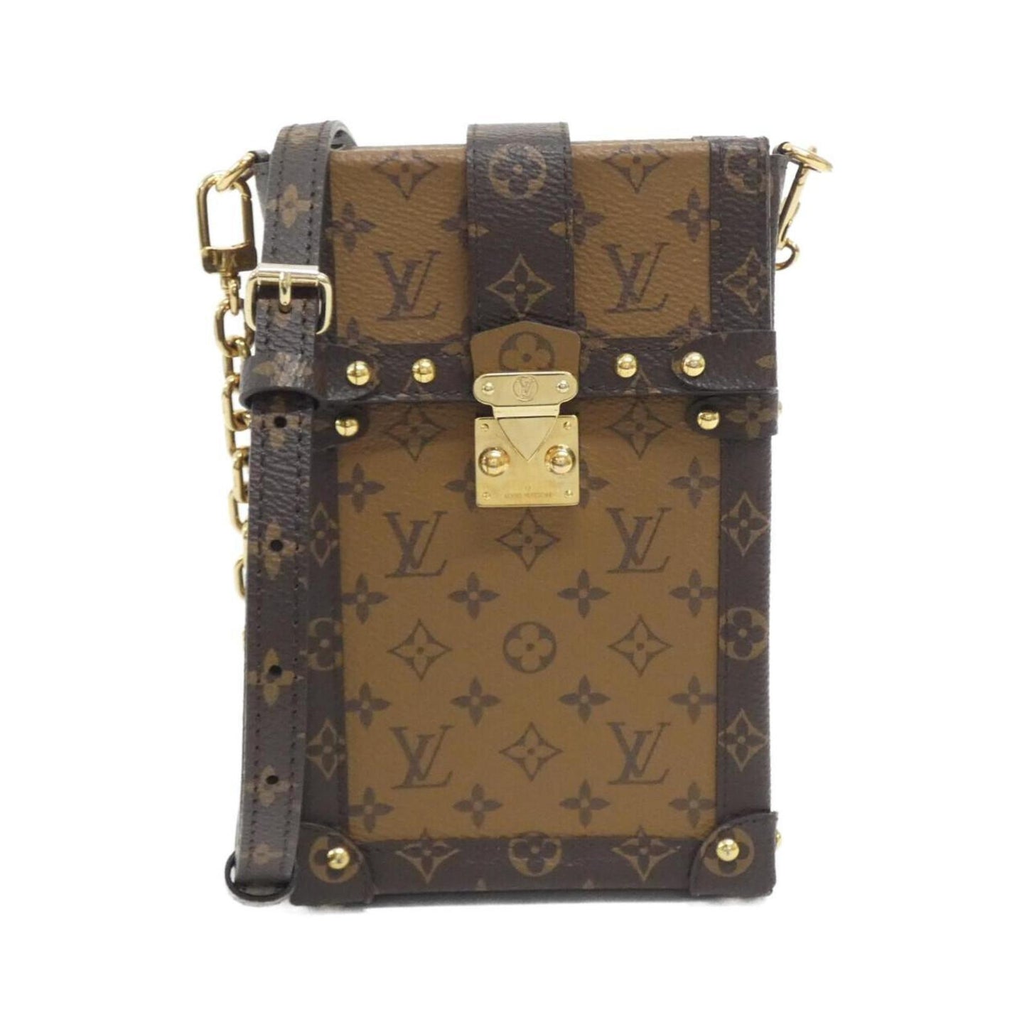 Louis Vuitton Monogram Reverse Pochette Trunk Vertical M67873 Handbag