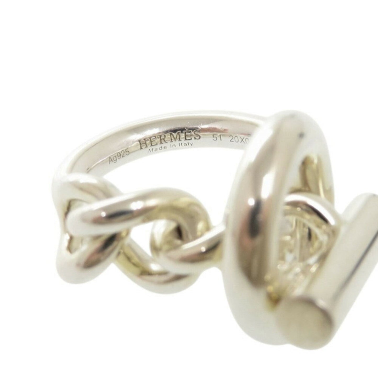 Hermes Croisette Silver 925 Size 51 Ring 1172Hermes