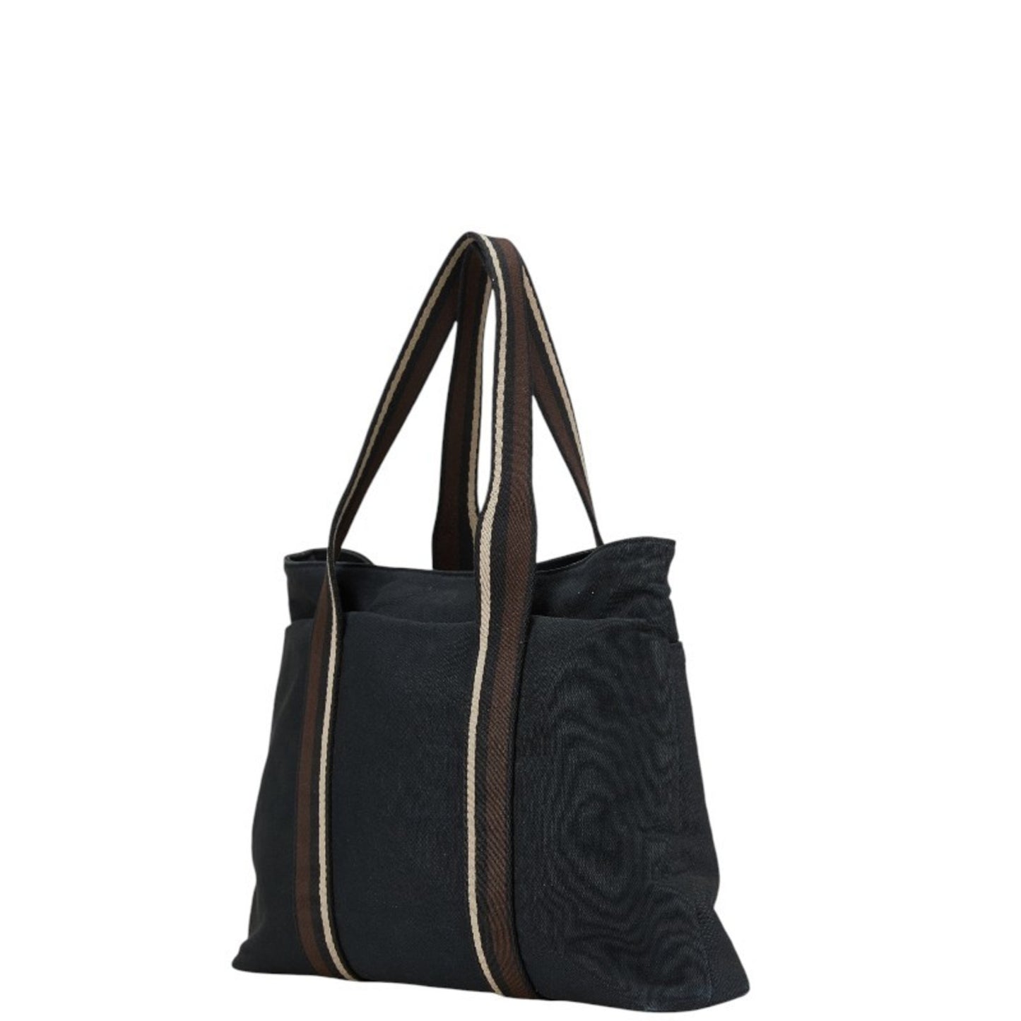 Hermes Troca Horizontal Mm Handbag Black Canvas Leather