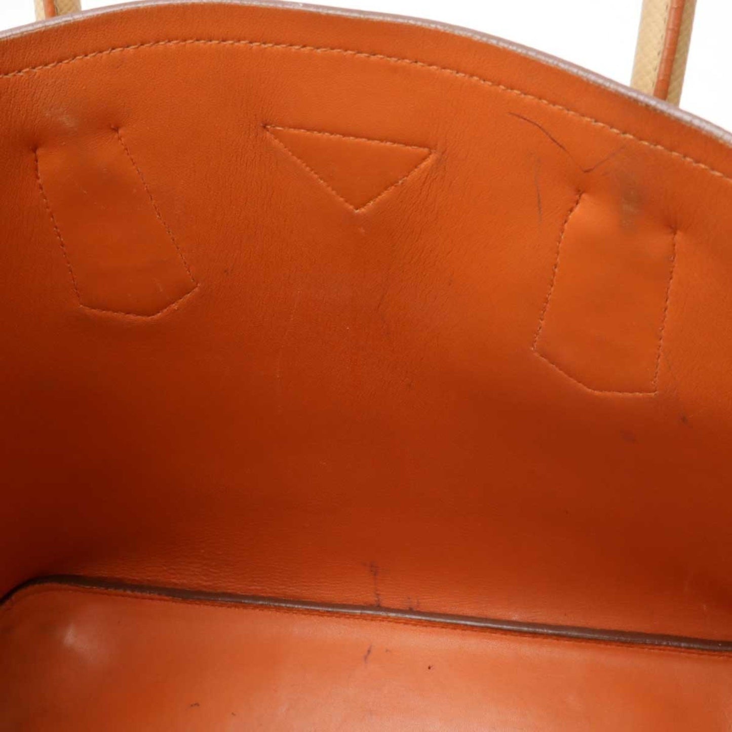 Prada Prada Double Tote Bag Handbag Saffiano Leather Noisette Beige Orange Purchased At A Japanese