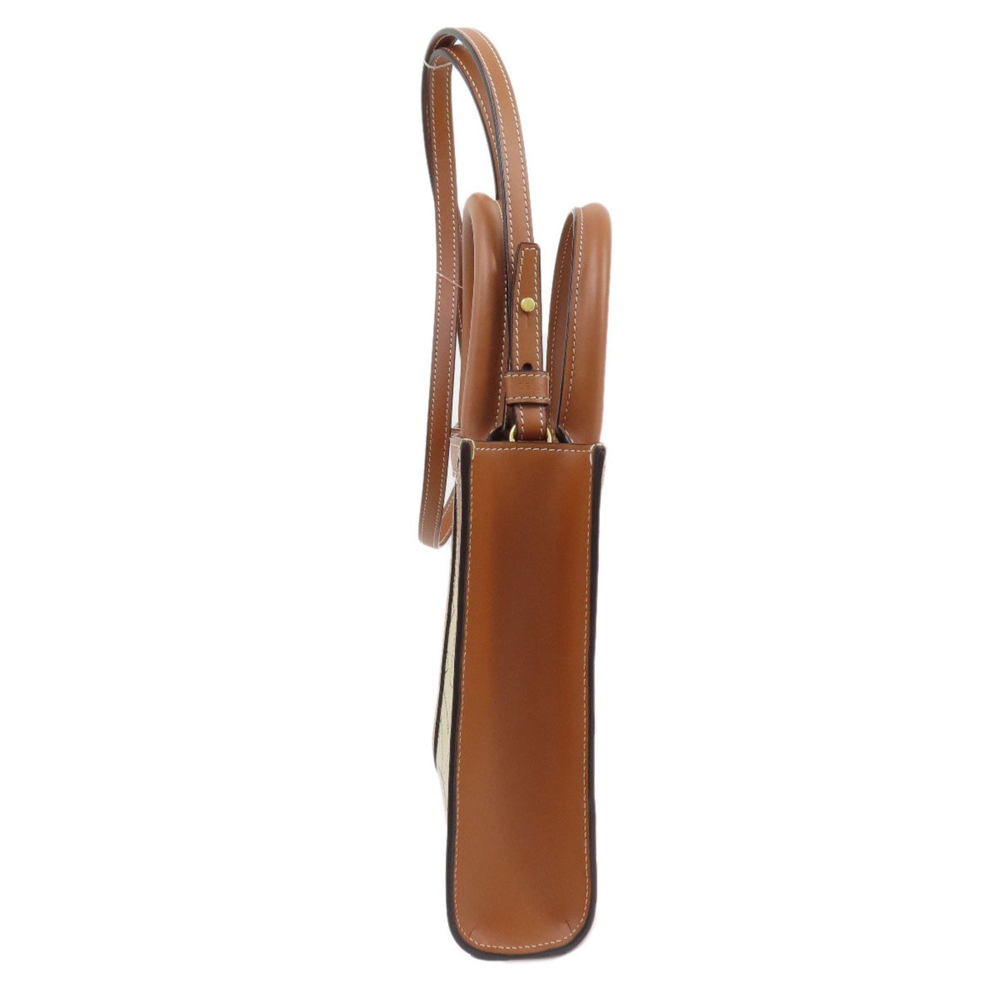 Celine Vertical Cabas Handbag Canvas Leather