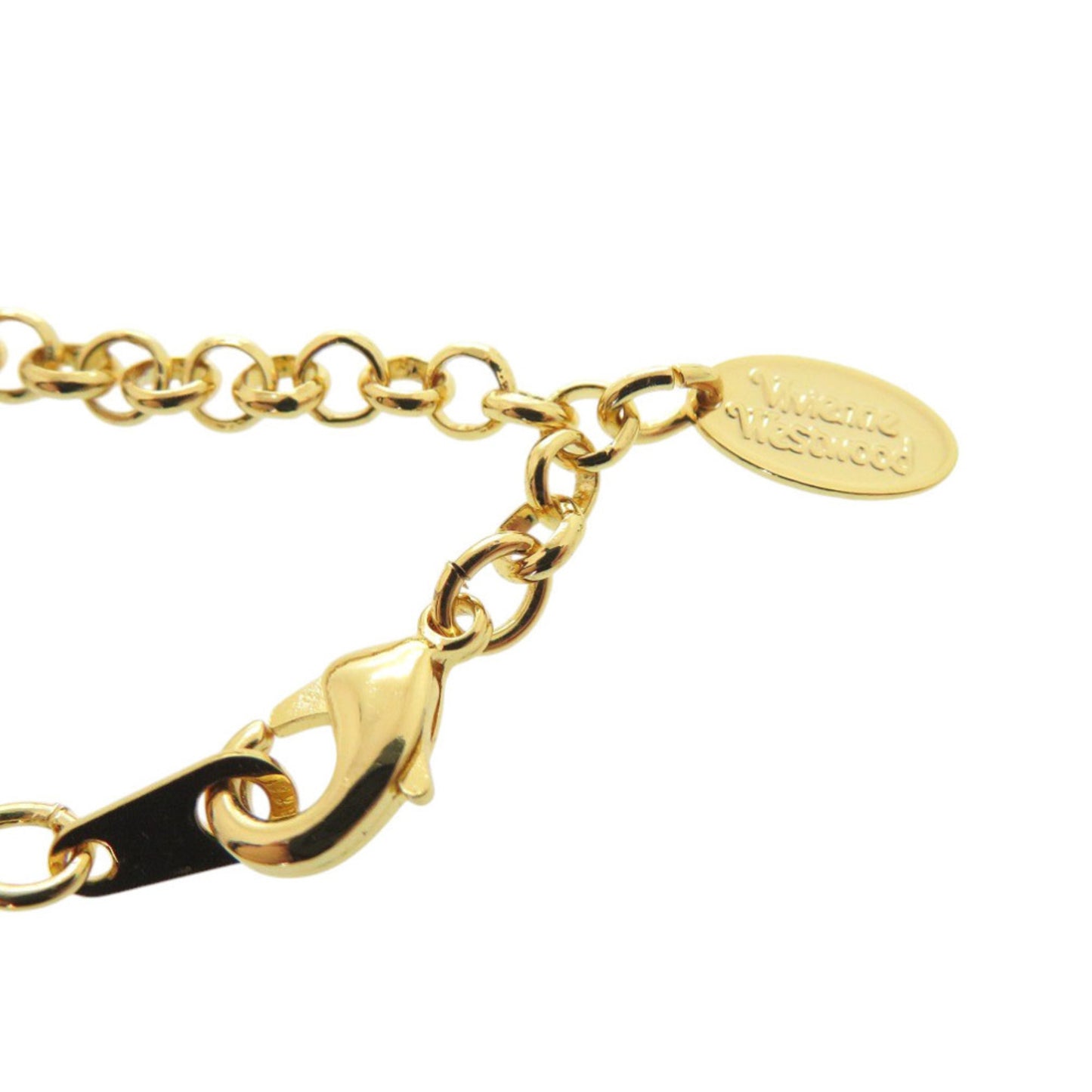 Like New Vivienne Westwood Orb Rhinestone/Metal Gold Necklace 1960