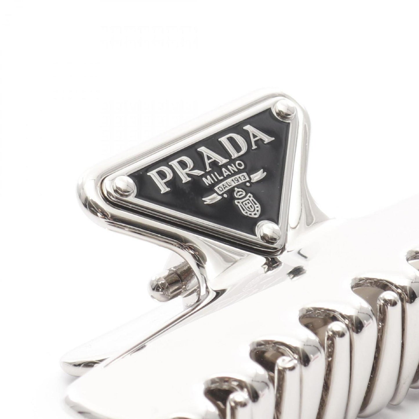 Prada Triangle Hair Clip Clothing Stainless Steel