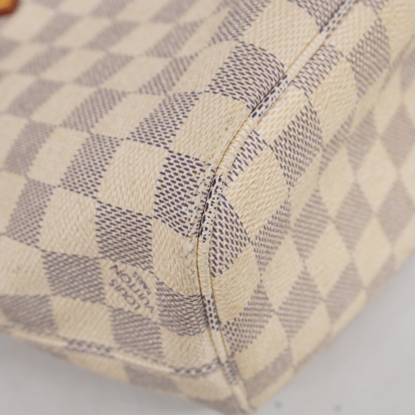 Louis Vuitton Damier Azur Neverfull Pm Tote Bag N51110 White