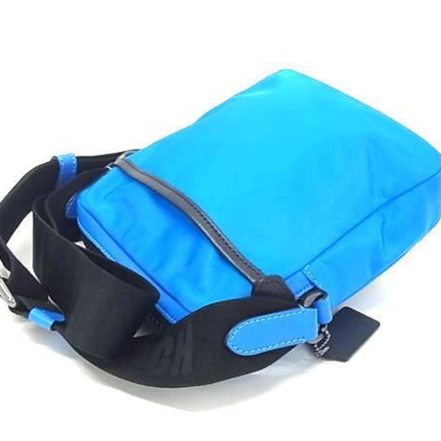 Coach Max Shoulder Bag C9836 Blue/Black Nylon/Leather