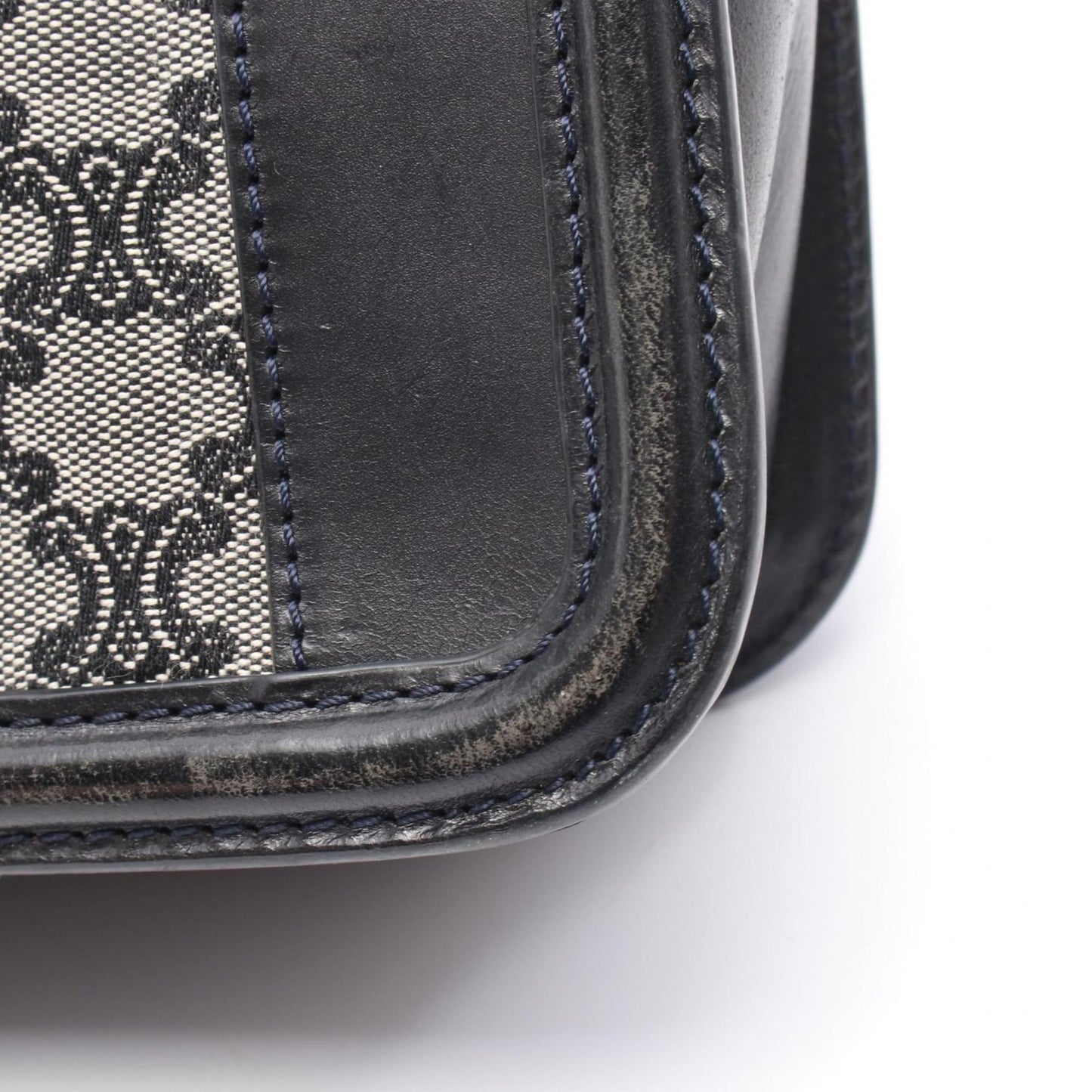 Celine Triomphe Shoulder Bag Canvas Leather