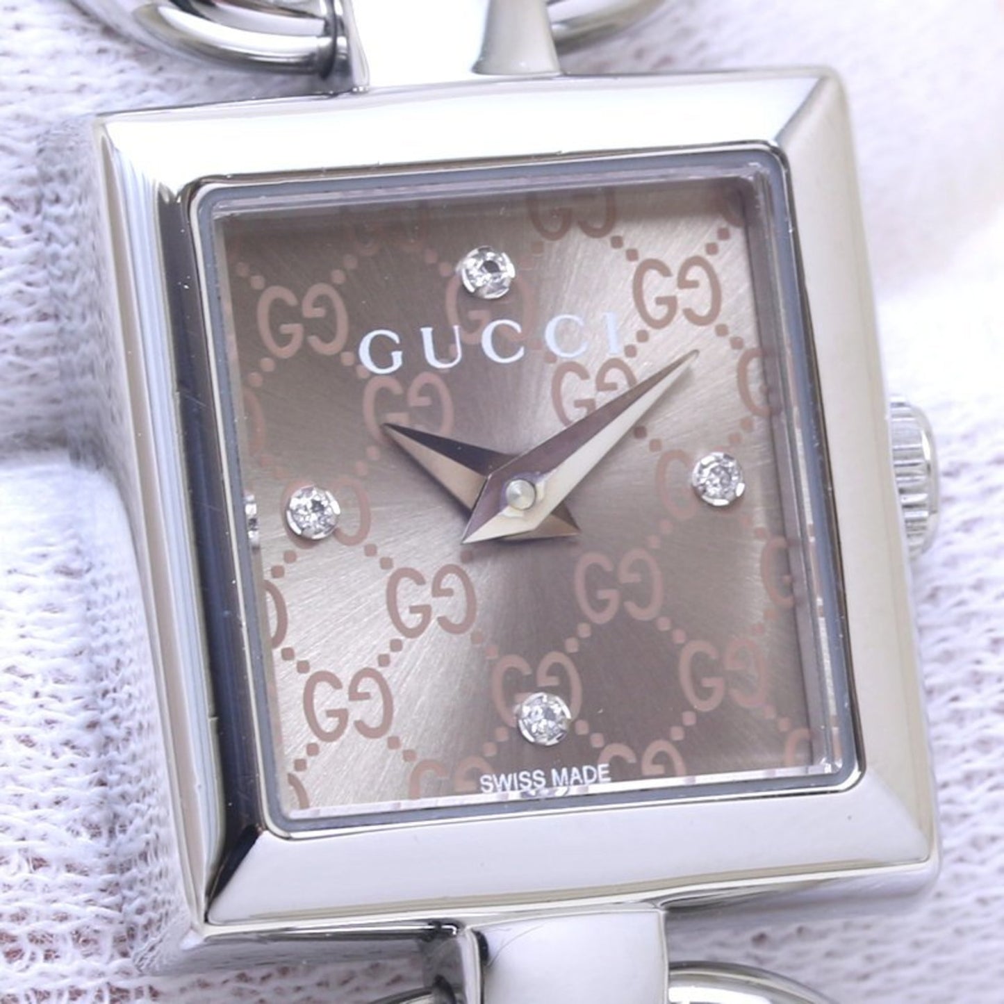 Gucci Tornavoni 4P Diamond Ya120509 120 Stainless Steel