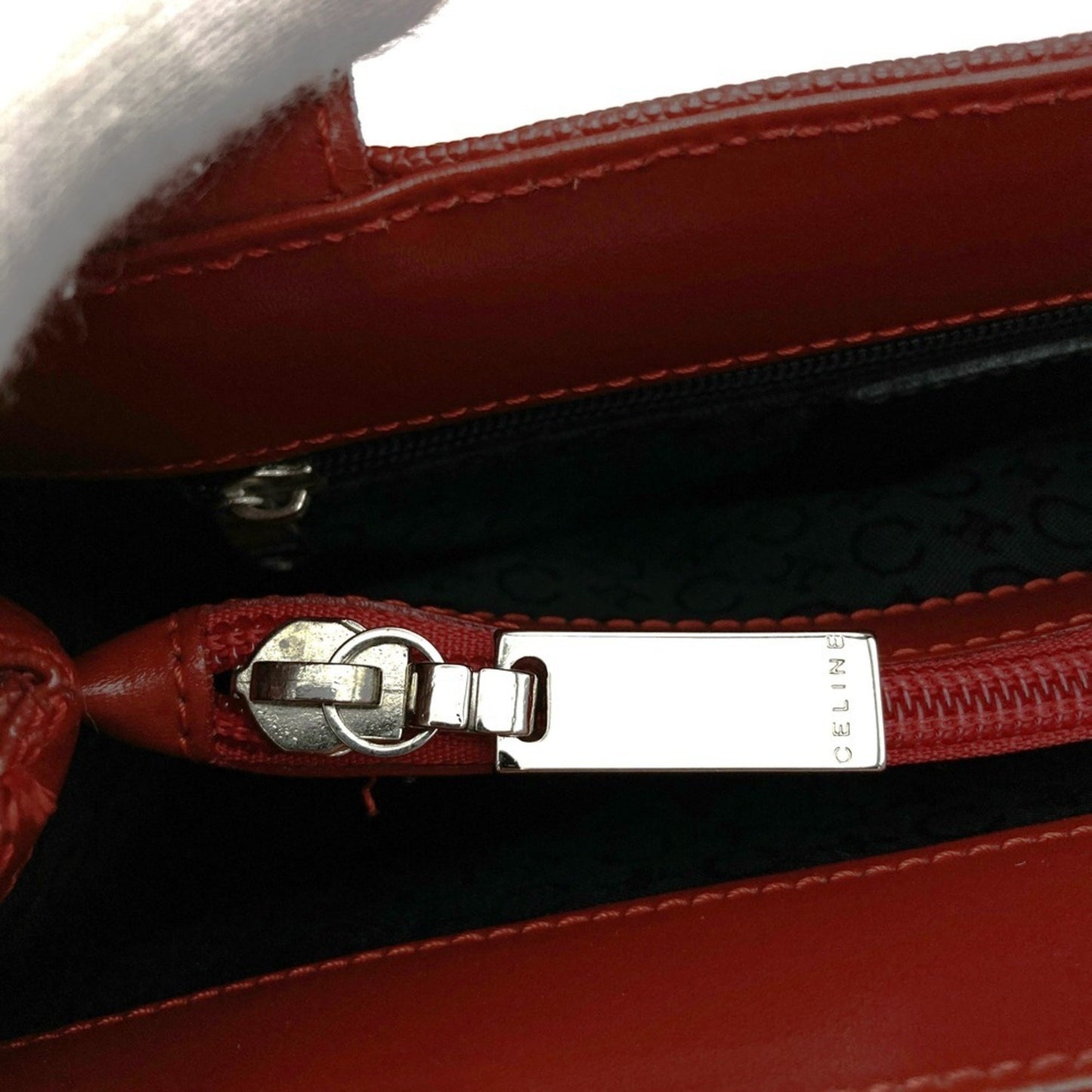 Celine 00 1 Handbag Red Leather