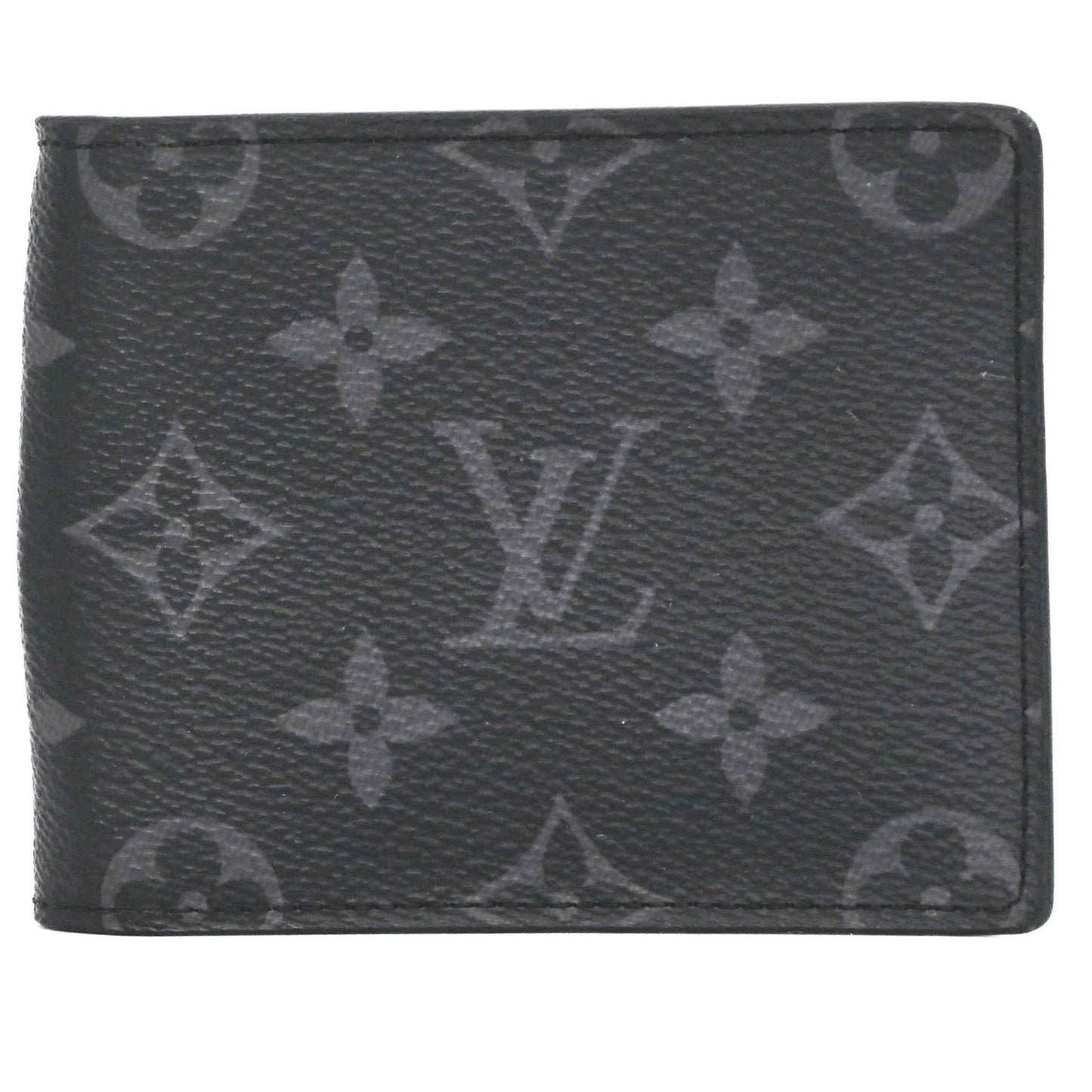 Louis Vuitton Monogram Eclipse Portefeuille Pans M62480 Compact Wallet In Black