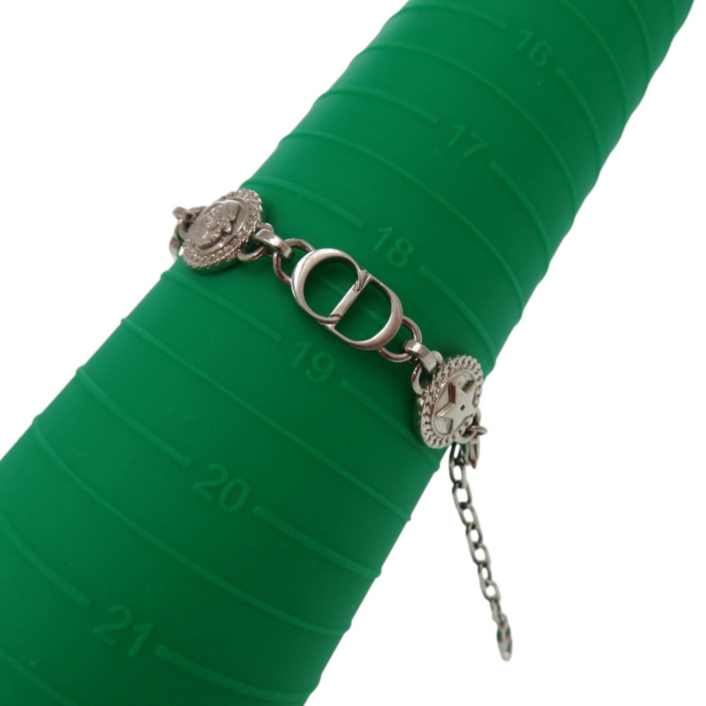 Christian Dior Dior Chain Bracelet Etoile Cd Logo Motif Metal Silver 1107