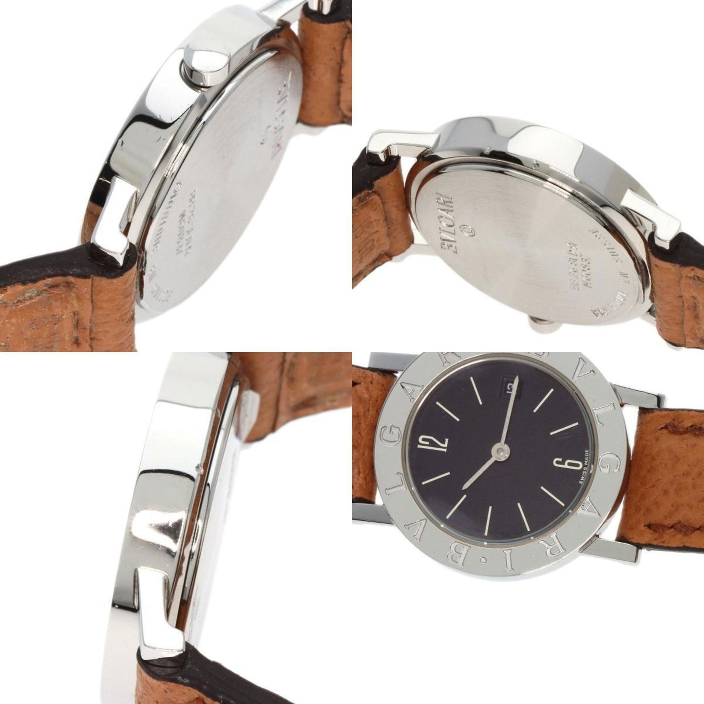 Bvlgari Bz26Sld Wristwatch Stainless Steel Leather