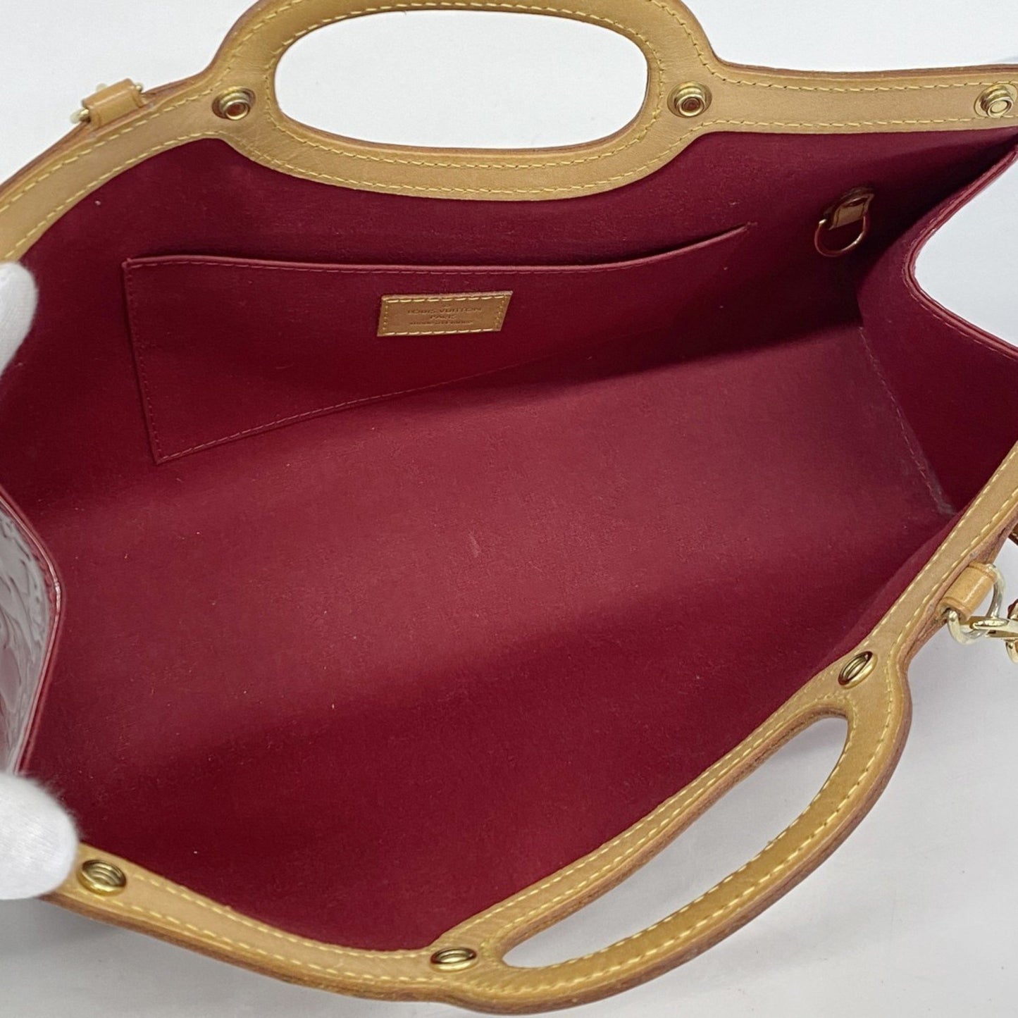 Louis Vuitton Vernis Roxbury Drive Shoulder Bag M91987 Pomme D'Amour