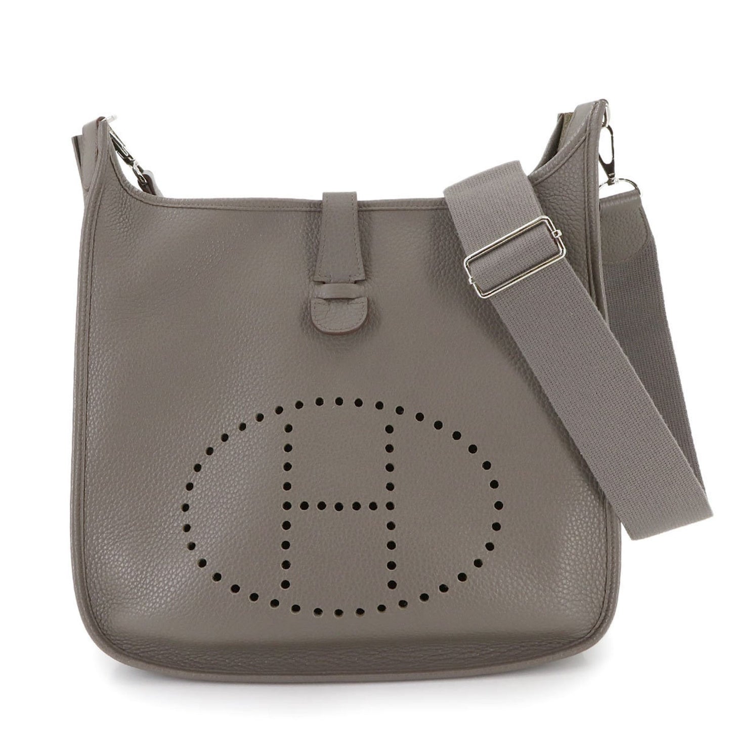 Hermes Herms Evelyne 3 Gm Shoulder Bag In Taurillon Clemence Etain