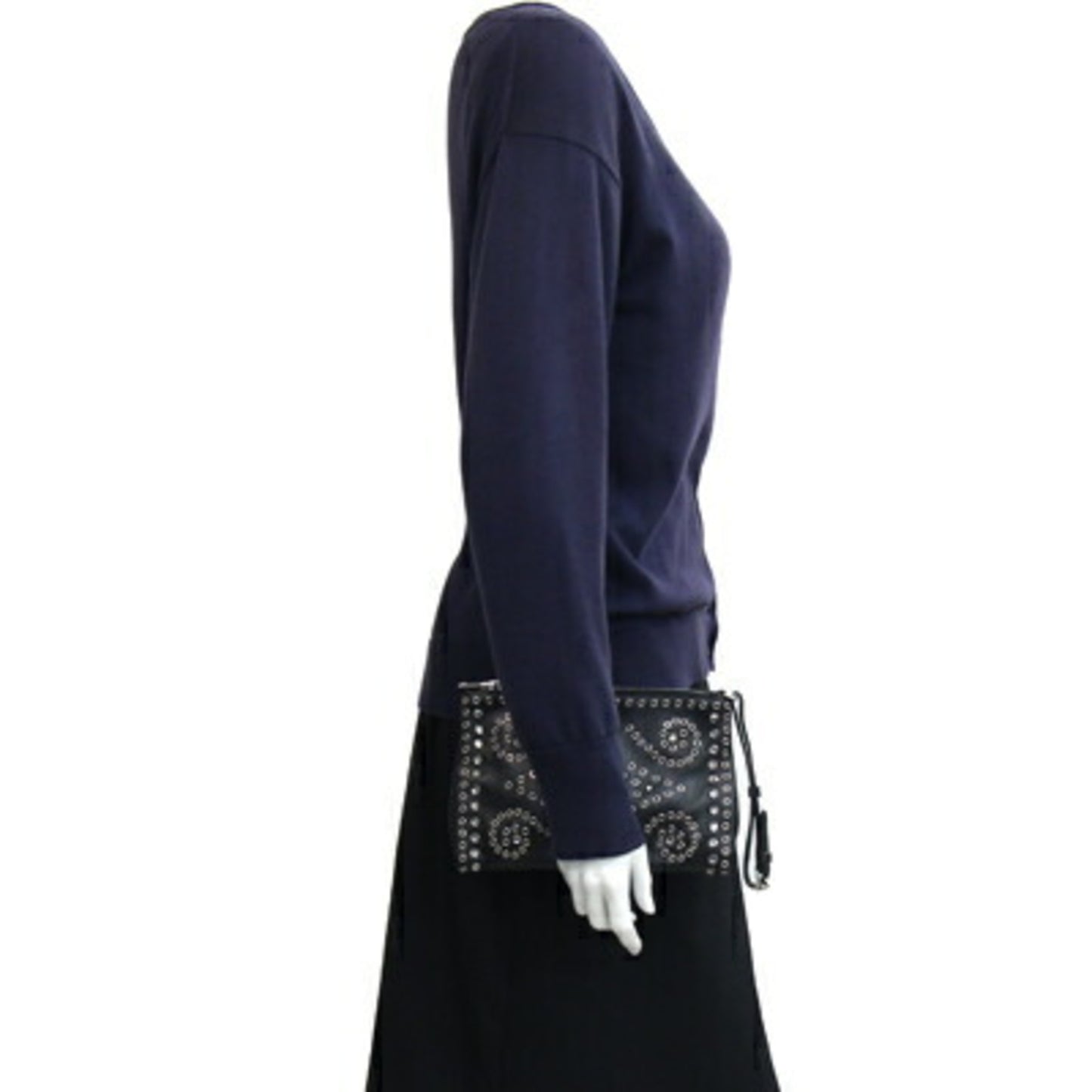 Prada Clutch Bag 1N1825 Black And Red Leather With Strap