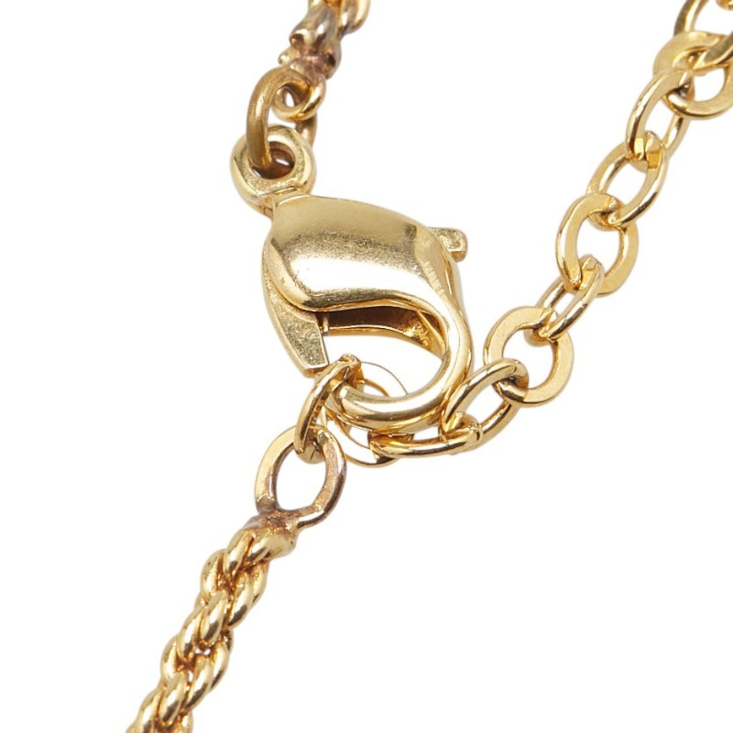 Christian Dior Dior Vintage Logo Necklace Gold Plated