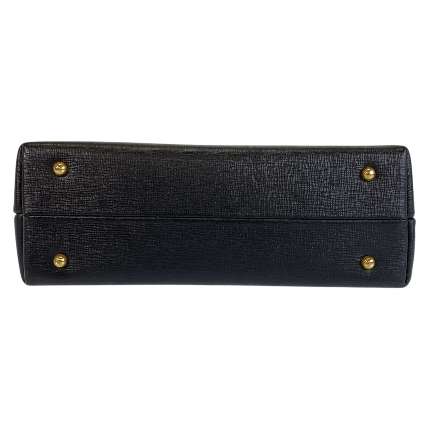 Givenchy Vintage Circle Logo Black Gold Hardware Leather Handbag