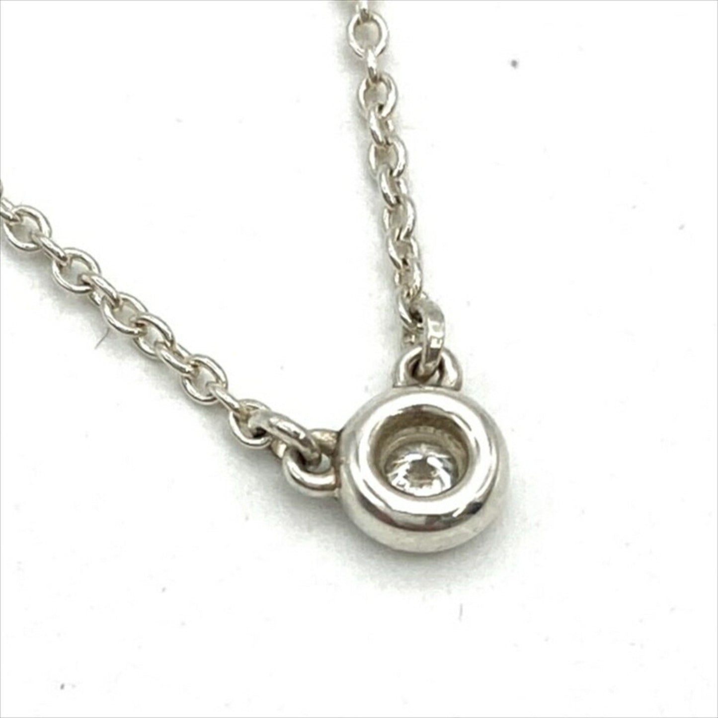 Tiffany & Co. By The Yard Necklace Diamond Sv925 1.6G Silver