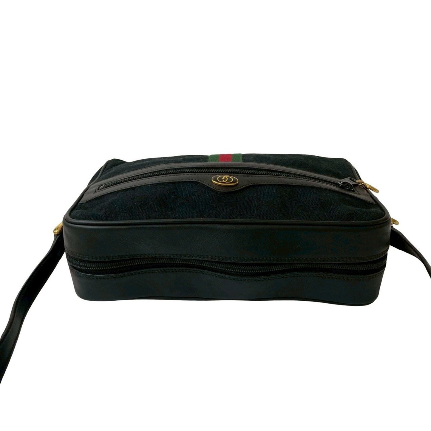 Gucci Old Gucci Sherry Line Gg Logo Metal Canvas