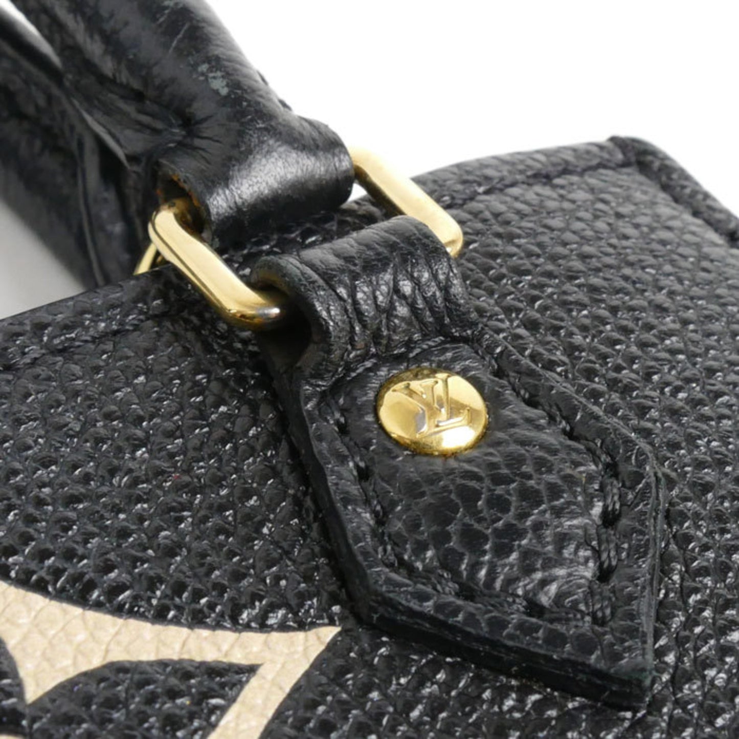 Louis Vuitton Louis Vuitton Petite Sac Plat 2-Way Shoulder Bag Monogram Empreinte Black Beige M57937