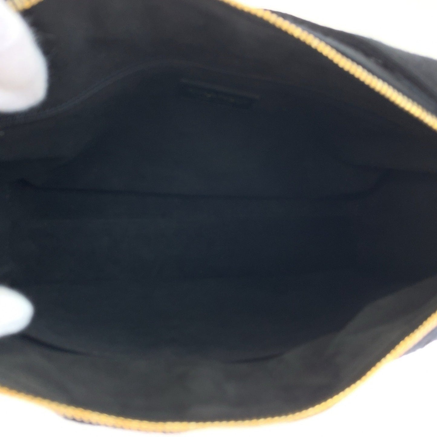 Chanel Vintage Chocolate Bar Coco Mark Black Canvas Shoulder Bag With Gold Hardware