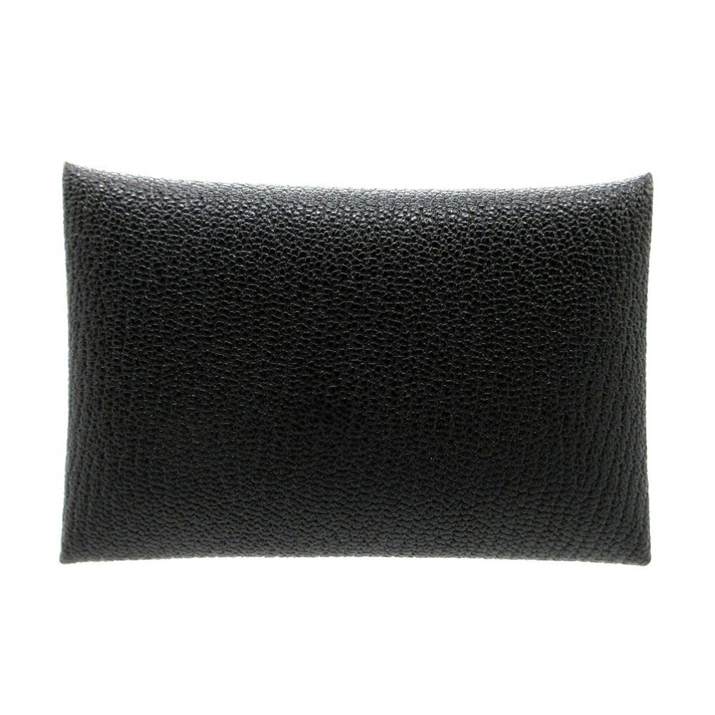 Hermes Calvi Card Case Chevre Black Z Stamp 0829Hermes