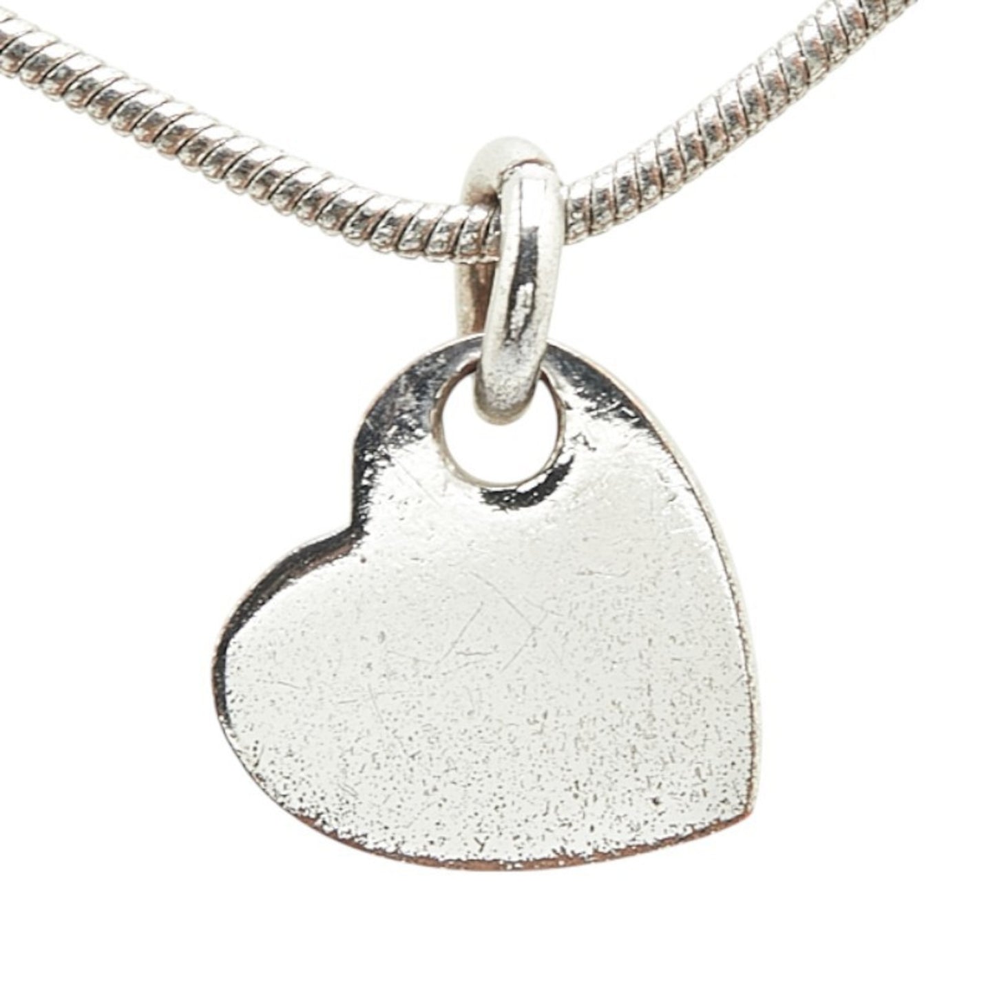 Christian Dior Dior Heart Cd Logo Necklace In Silver Metal