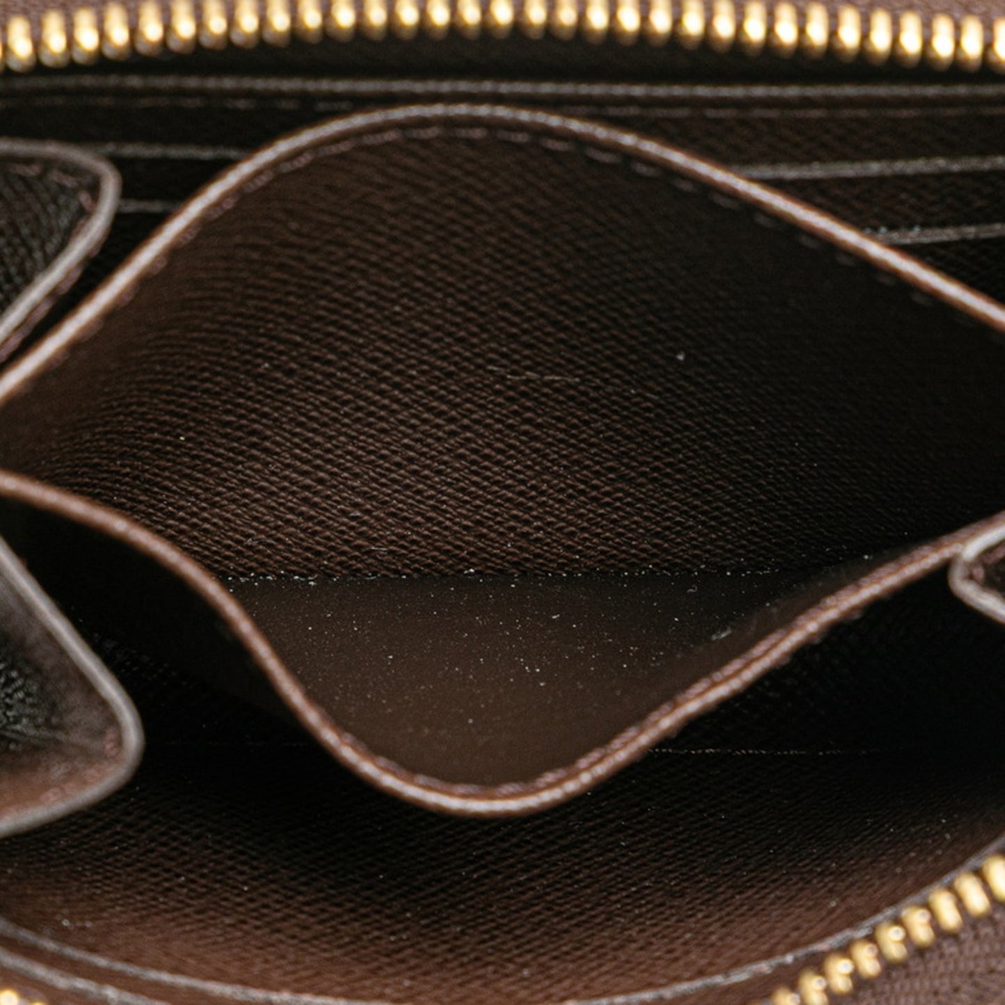 Louis Vuitton Damier Zippy Coin Purse Case N63070 Brown Pvc Plated
