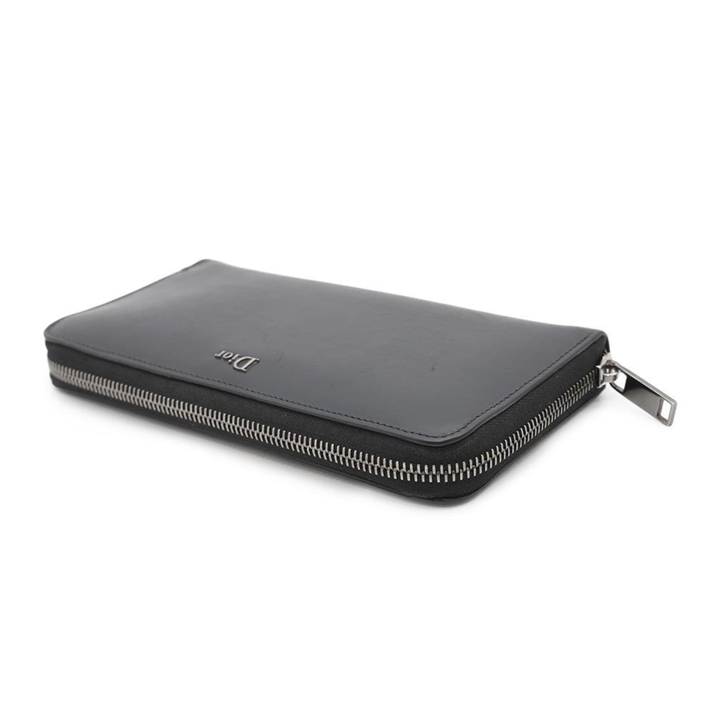Christian Dior Long Wallet Round Leather 2Ufbc011Xla Black Dior Homme