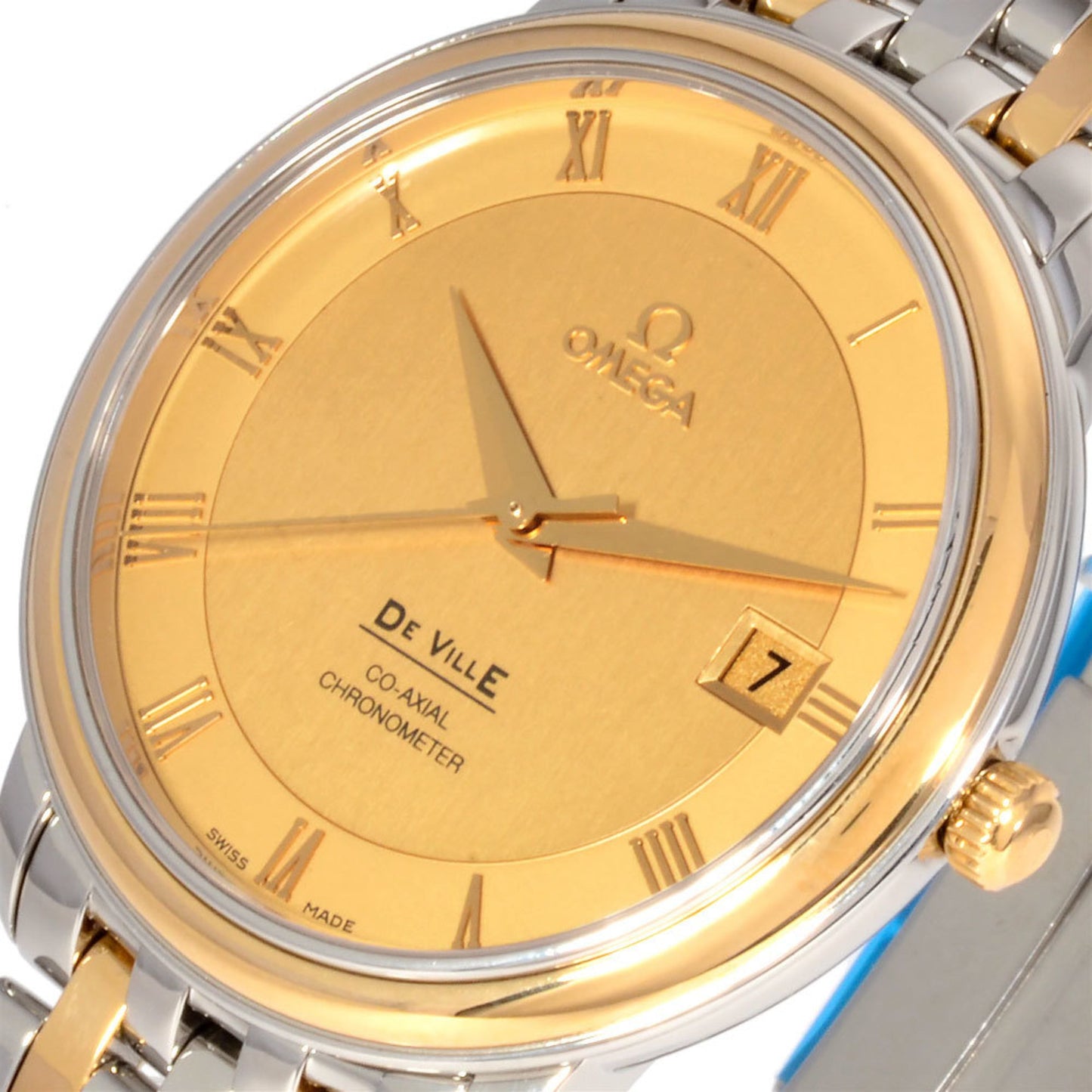 Omega 4374 De Ville Co-Axial Chronometer Watch Automatic Gold Dial
