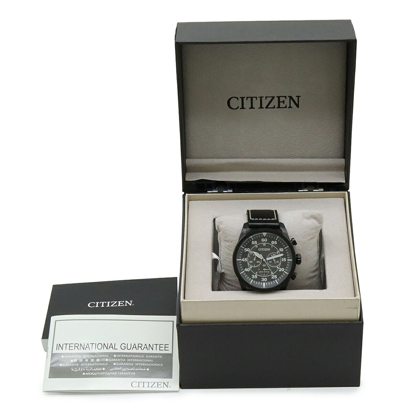 Citizen Eco-Drive Avion Radio-Controlled Solar Watch With Black Dial
