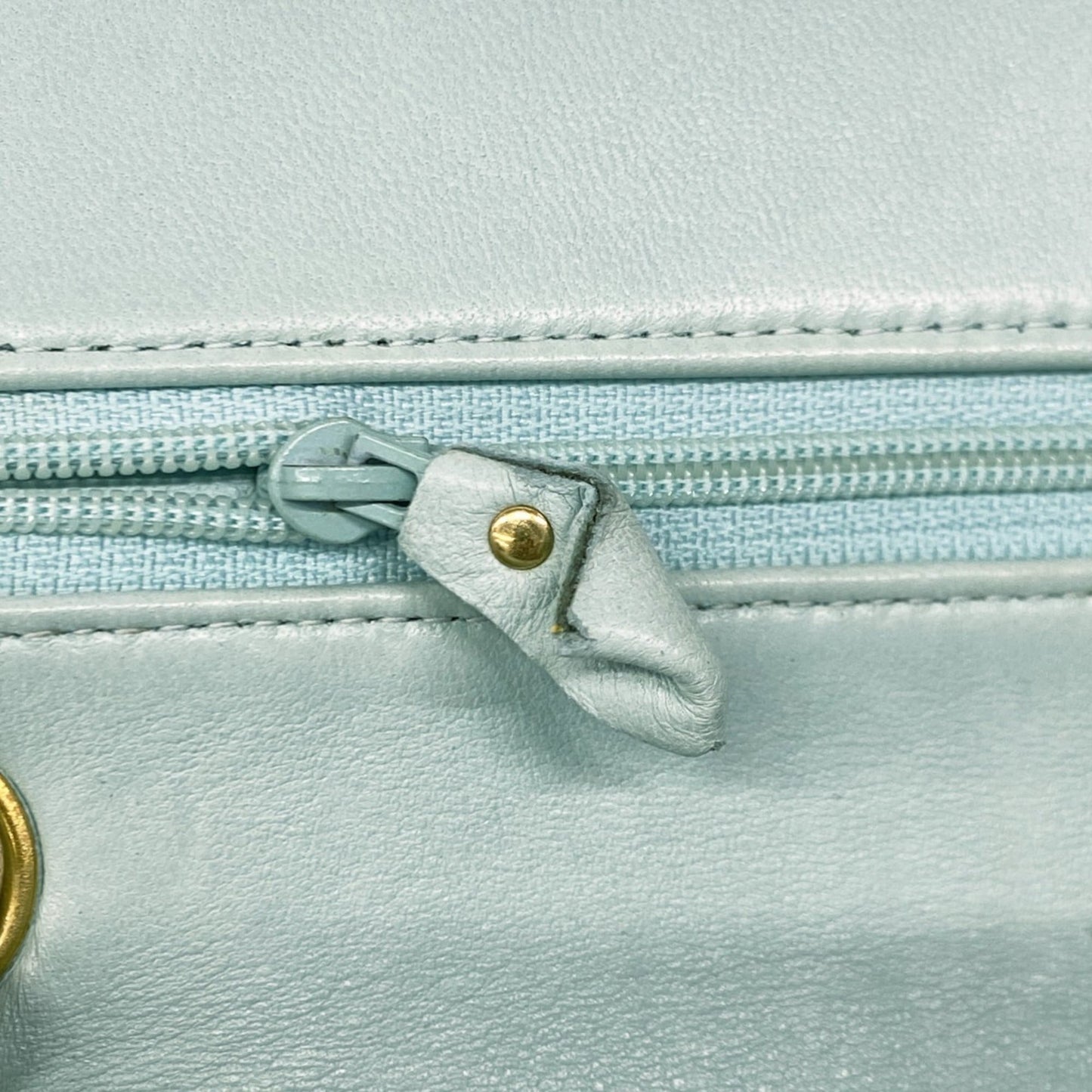 Chanel Shoulder Bag Matelasse Double Flap Chain Lambskin Green