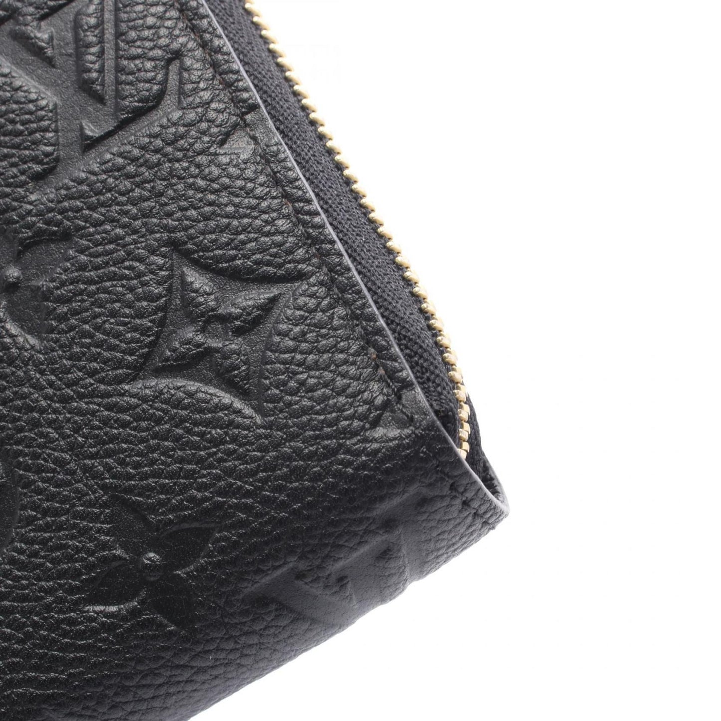 Louis Vuitton Zippy Wallet Monogram Empreinte Noir Round Long Leather