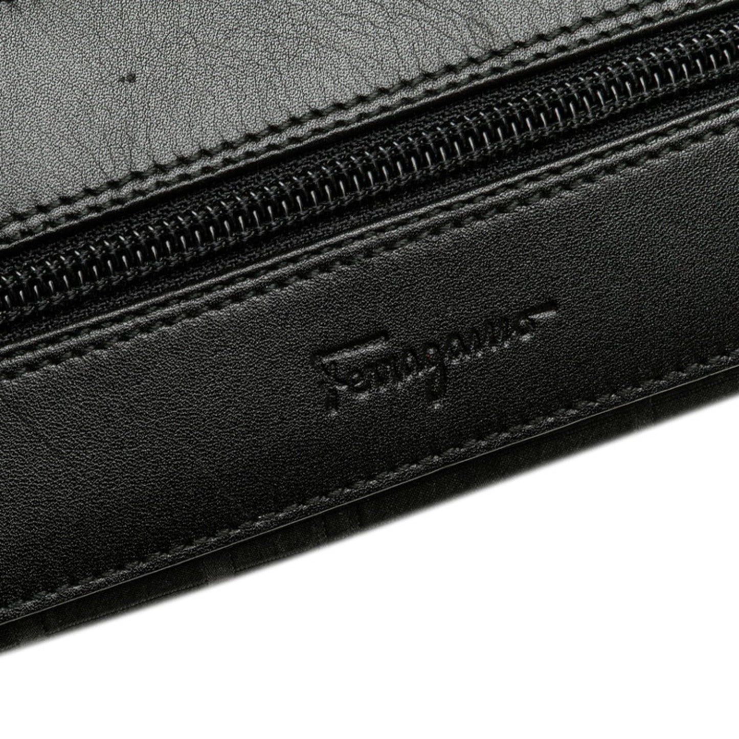 Salvatore Ferragamo Logo Pouch In Black Nylon