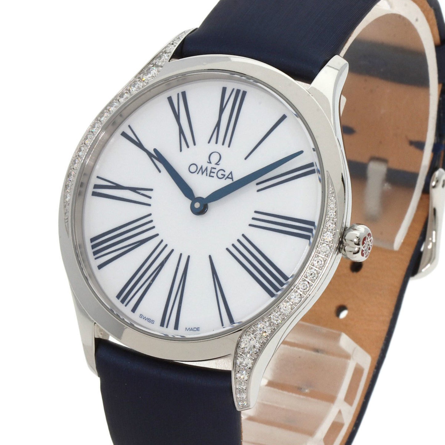 Omega 428.17.36.60.04.001 De Ville Tresor Watch Stainless Steel Satin X Leather