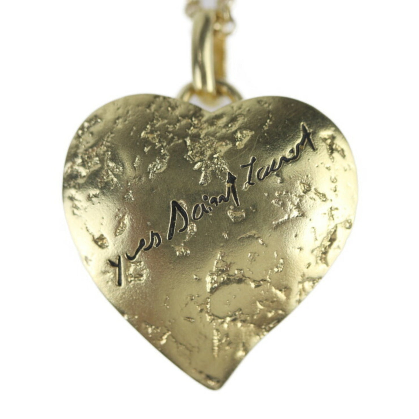 Yves Saint Laurent Saint Laurent Saint Laurent Heart Motif Necklace - K18 Yellow Gold Brooch