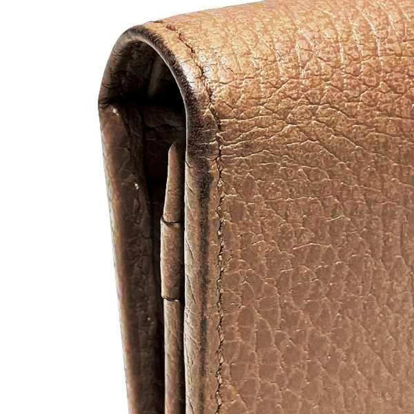 Gucci Gg Marmon 456126 Beige Leather Bi-Fold Wallet