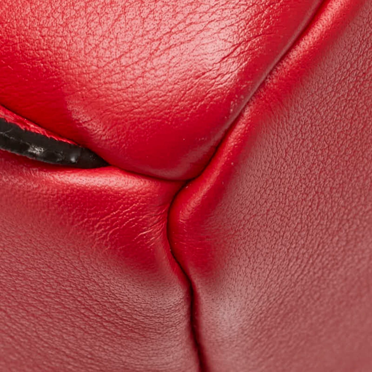 Fendi Studded Chain Backpack 8Bz038 Red Leather