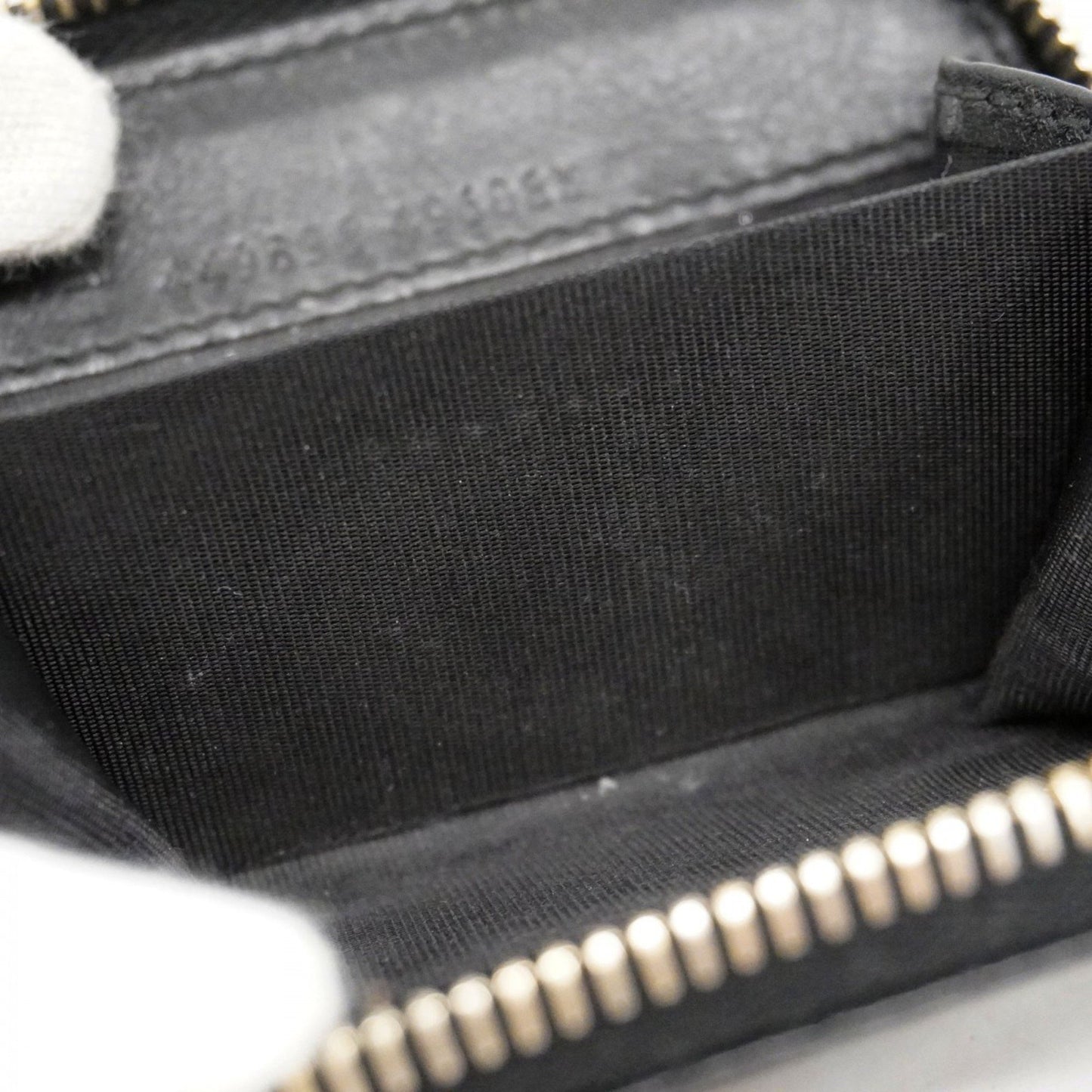 Gucci Micro Guccissima Wallet/Coin Case 449896 Leather Black