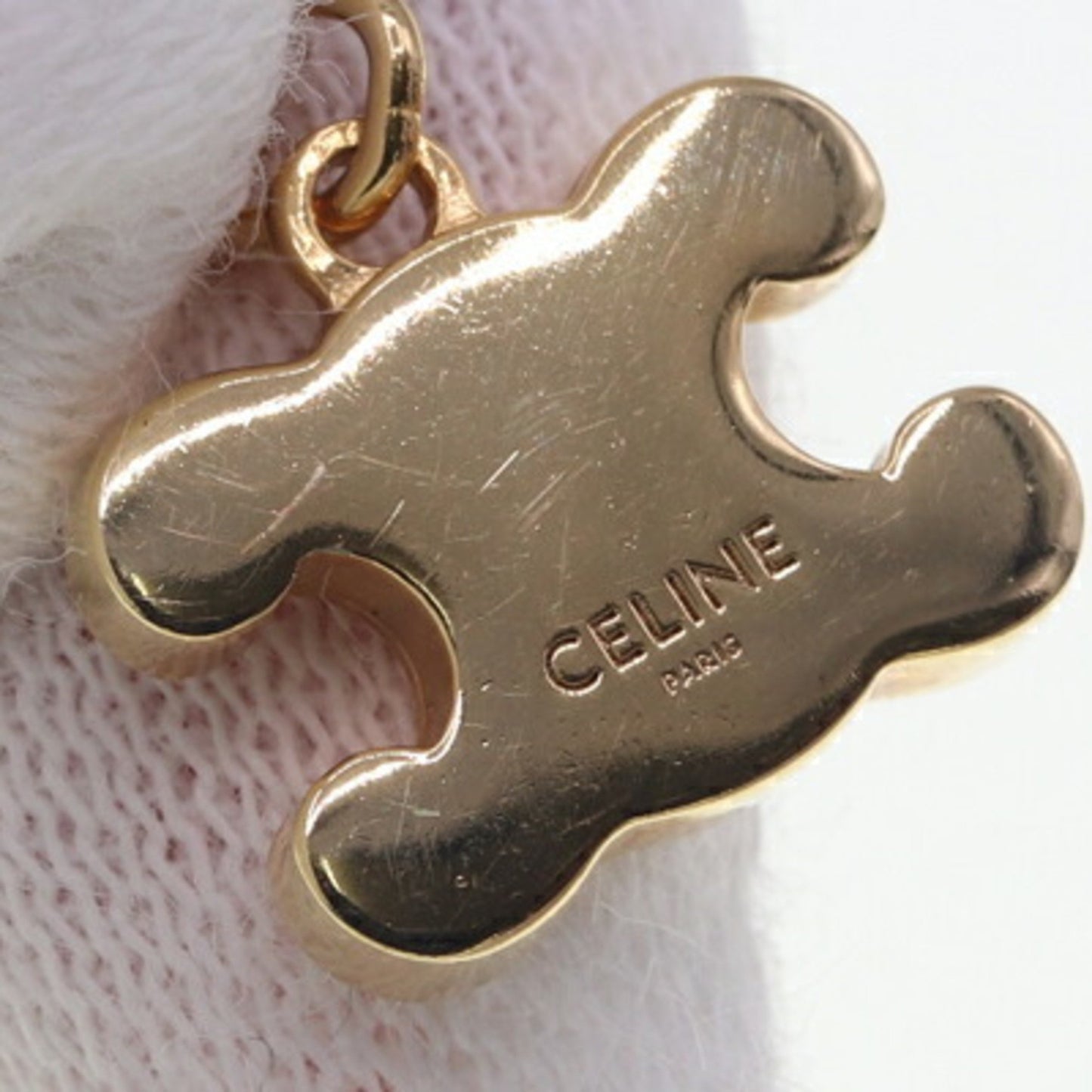 Celine Necklace Triomphe Rhinestone 460Gb6Bzi.35Or Gold Metal Pendant Choker