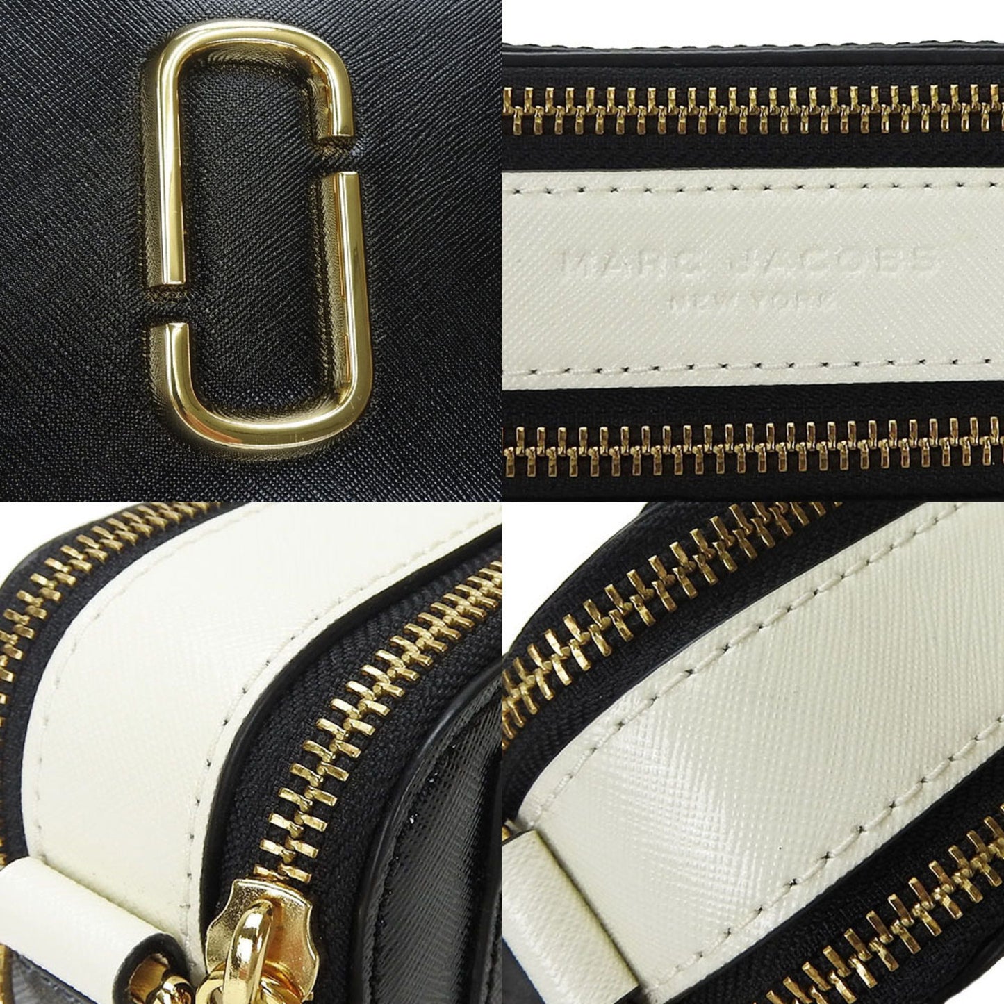 Marc Jacobs Shoulder Bag M0014146 Black White Pink Leather