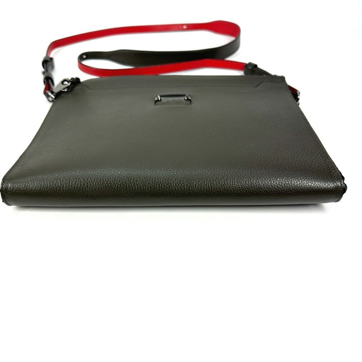 Christian Louboutin Logo 2Way Bag Pochette Clutch Shoulder Leather