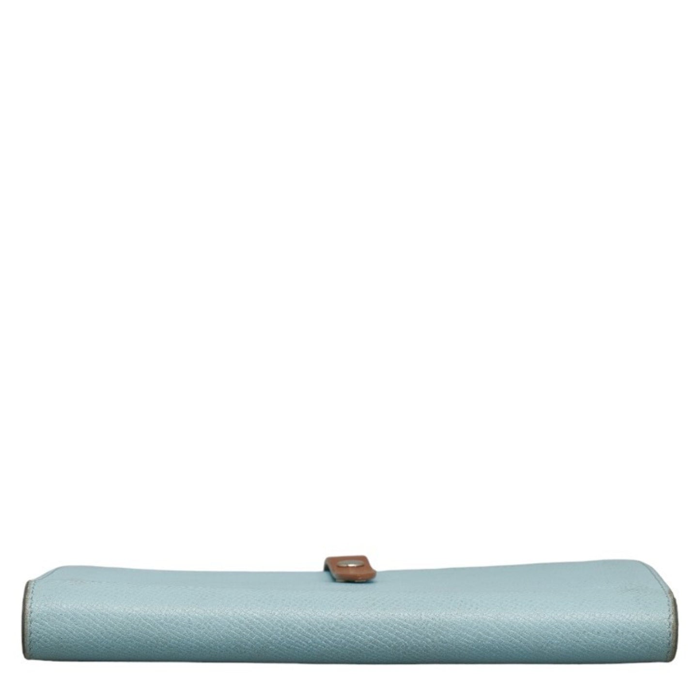 Celine Bi-Fold Wallet Blue Brown Leather