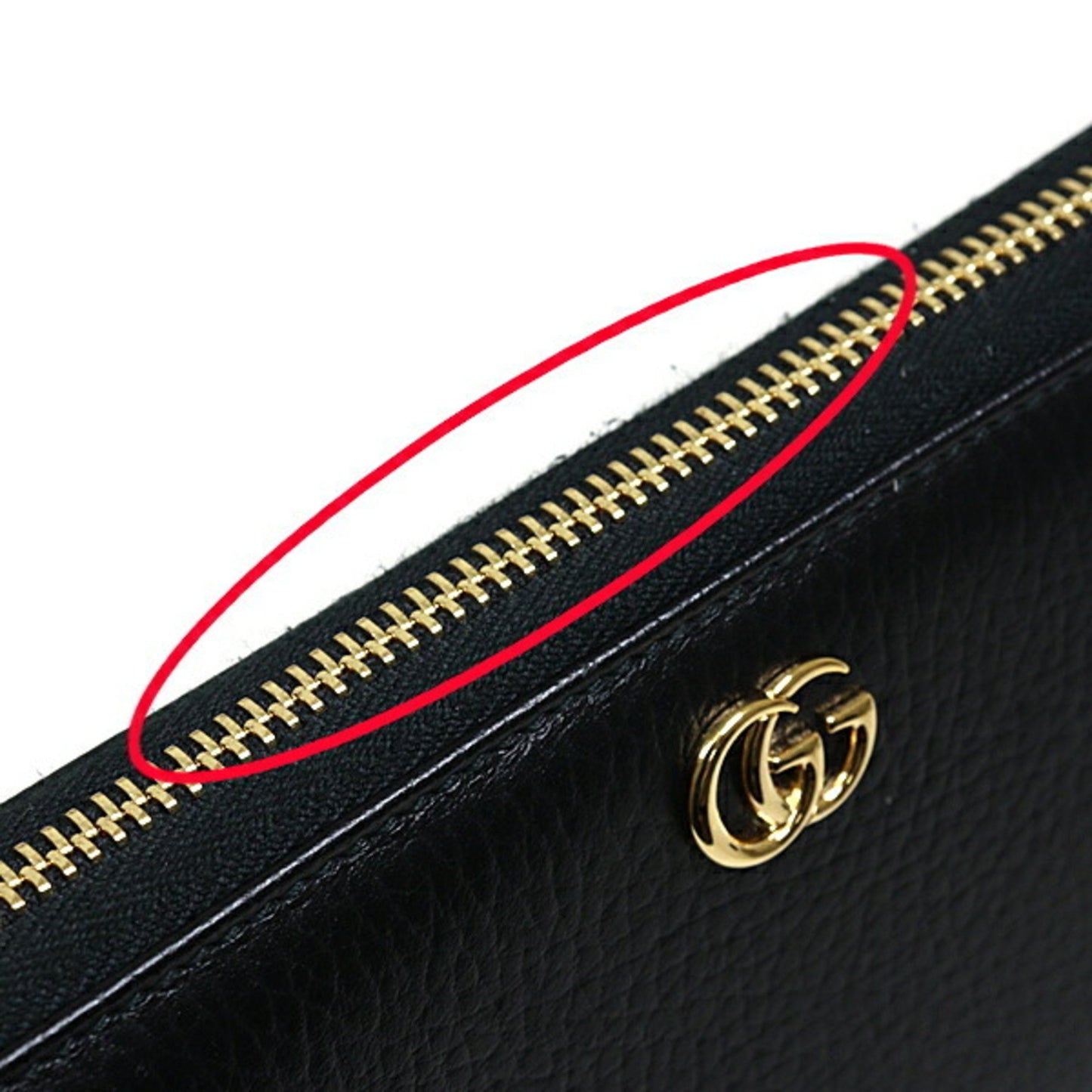 Gucci Japan Exclusive Double G Zip Around Wallet 456117 Black Round Long
