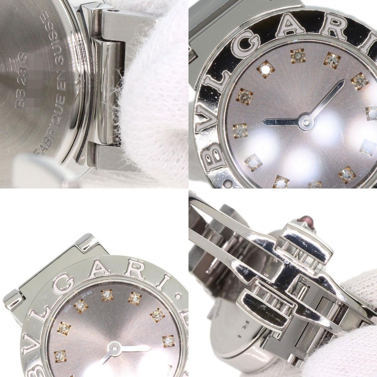 Bvlgari Bbl23C6Ss 12 12P Diamond Watch Stainless